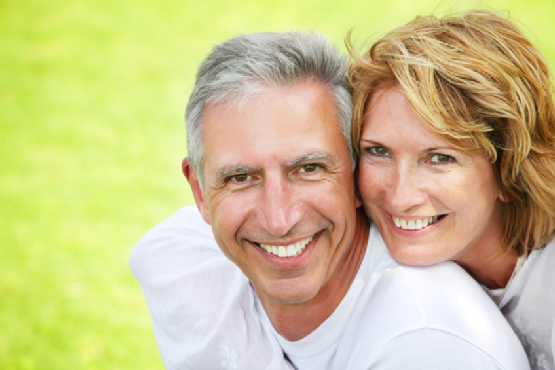 Mature couple smiling