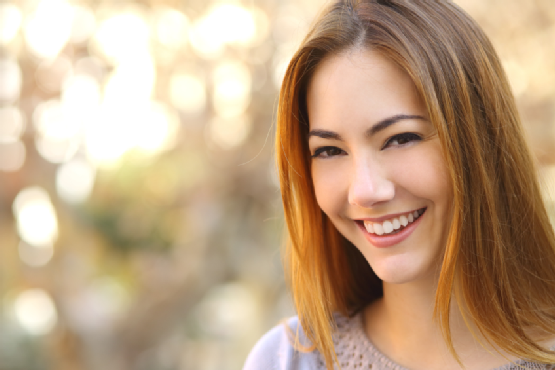 Portrait of a happy woman with a perfect white smile